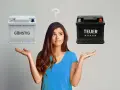 Frau überlegt, ob sie eine günstige oder teure sli batterie wählen soll.