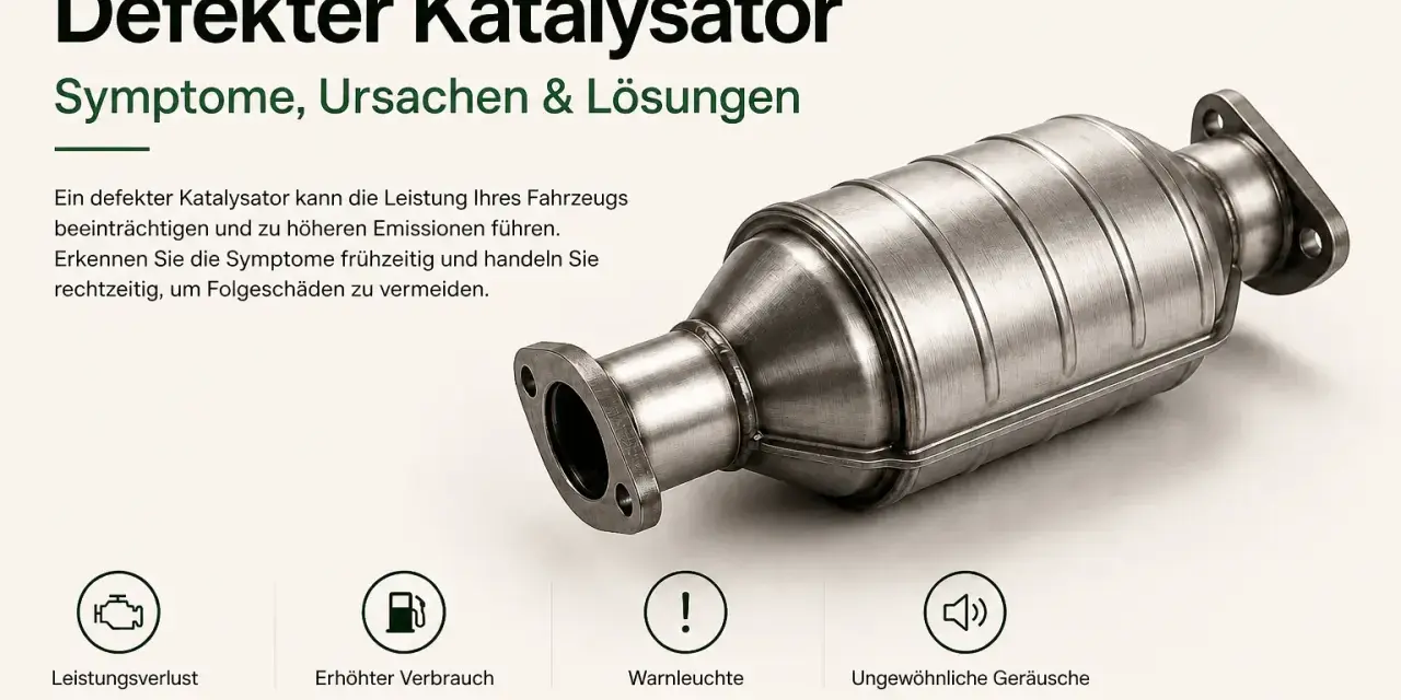 Ein kaputter Katalysator am Auto verursacht Leistungsverlust, erhöhten Verbrauch und Warnleuchten.