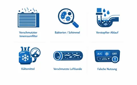 Wenn die klimaanlage auto stinkt, können verschmutzte Filter, Bakterien, verstopfte Abläufe oder falsche Nutzung die Ursache sein.