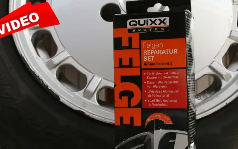 Reparatur-Set für alufelgen selber reparieren. Mit dem QUIXX Felgen Reparatur Set werden Kratzer und Schrammen dauerhaft behoben.