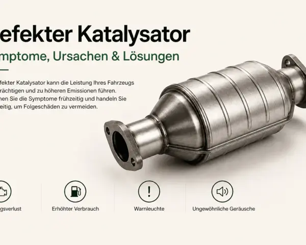 Ein kaputter Katalysator am Auto verursacht Leistungsverlust, erhöhten Verbrauch und Warnleuchten.
