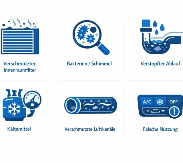 Wenn die klimaanlage auto stinkt, können verschmutzte Filter, Bakterien, verstopfte Abläufe oder falsche Nutzung die Ursache sein.